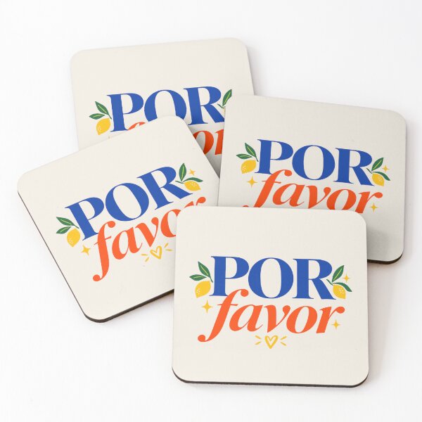 Aperçu de l'œuvre Por Favor, typographie espagnole colorée, design citron créée et vendue par MetaModel Editions.