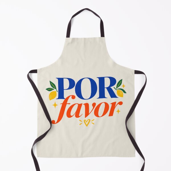 Item preview, Por Favor Colorful Spanish Typography Lemon Design designed and sold by MetaModel Editions.