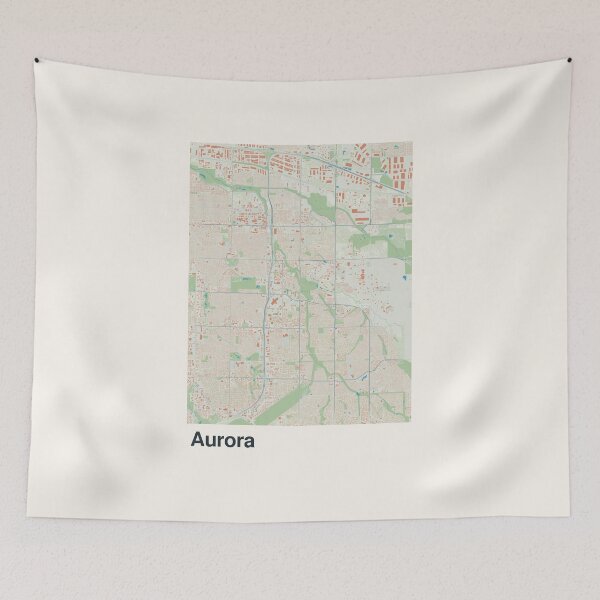 Item preview, Aurora Minimalistic Map Art designed and sold by MapsNerd.
