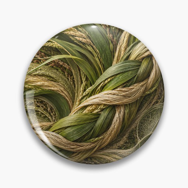 Item preview, Braided Grass and Wheat Texture – Organic Botanical Nature Art Print designed and sold by Kaleidoscope Print.