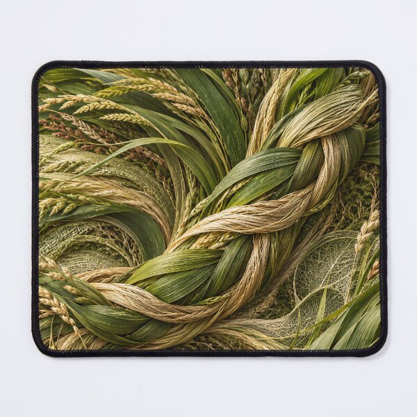Item preview, Braided Grass and Wheat Texture – Organic Botanical Nature Art Print designed and sold by Kaleidoscope Print.