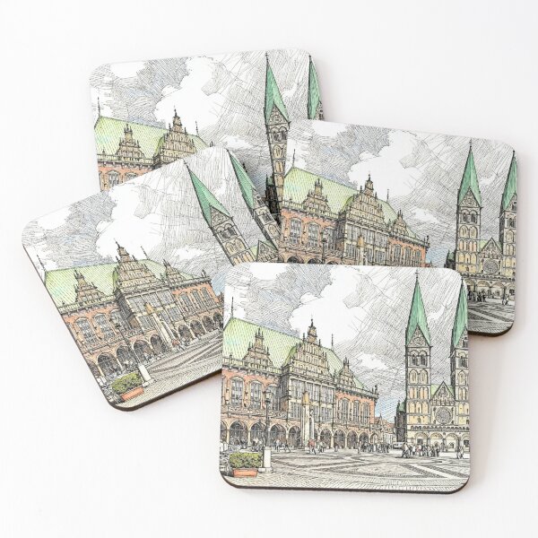 Item preview, Bremen: St. Peter's Cathedral and Bremen Town Hall designed and sold by sid1802.