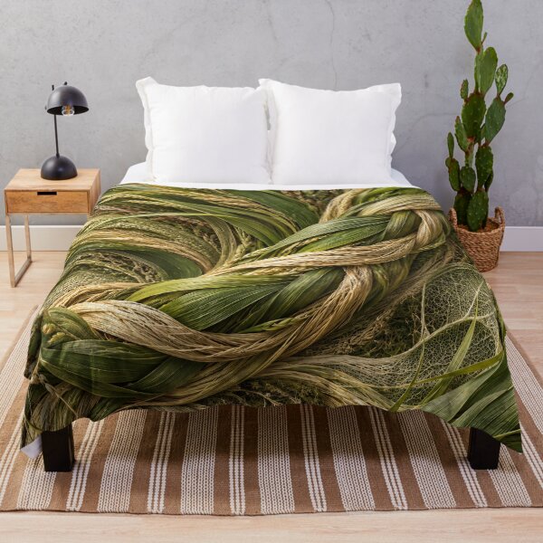 Item preview, Braided Grass and Wheat Texture – Organic Botanical Nature Art Print designed and sold by Kaleidoscope Print.