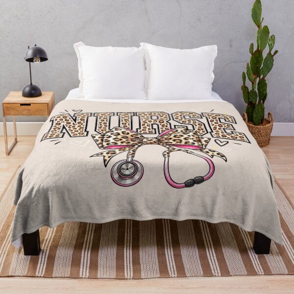 Item preview, Leopard Nurse Stethoscope, Cheetah Nurse, Healthcare Worker, Leopard Varsity, Nurse Life designed and sold by Quiajia.