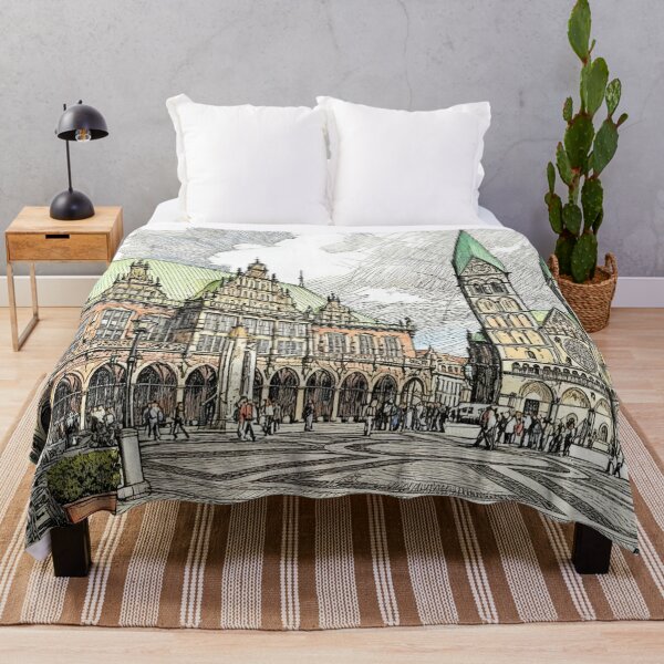 Item preview, Bremen: St. Peter's Cathedral and Bremen Town Hall designed and sold by sid1802.