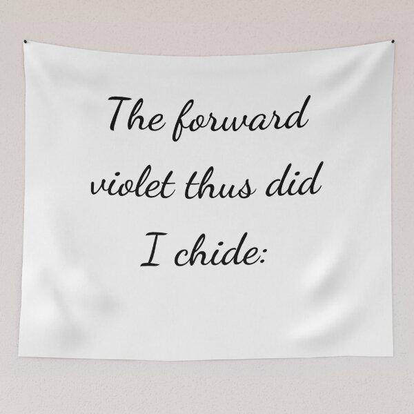 Item preview, “The forward violet thus did I chide:” - handwriting black designed and sold by ariksworld.