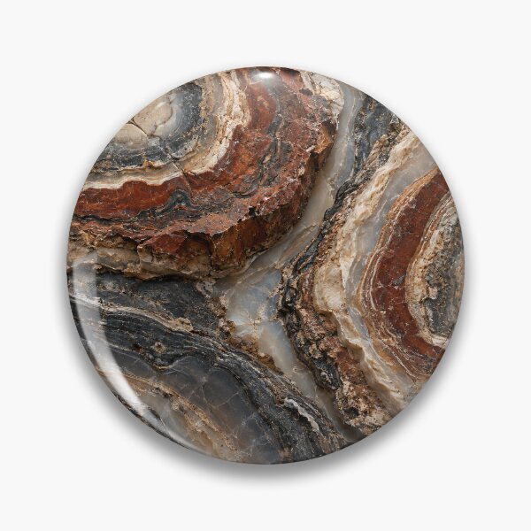 Item preview, Fossil Leaves in Agate Stone – Earthy Geode Texture Art Print designed and sold by Kaleidoscope Print.