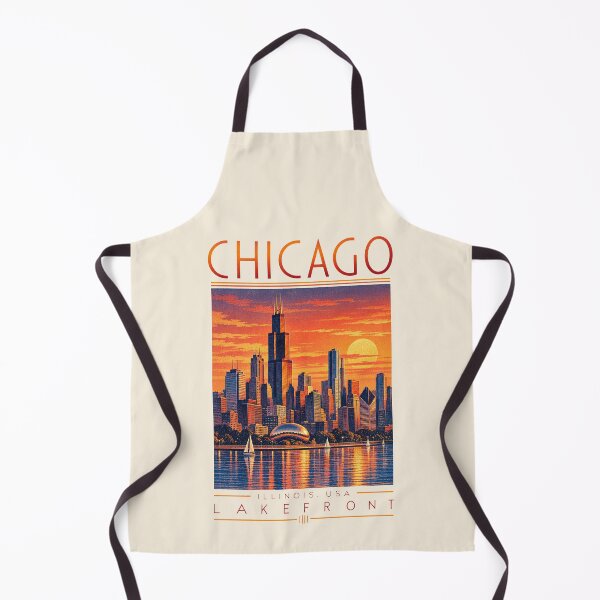 Item preview, Chicago, Illinois, USA [Vintage Illustration] designed and sold by elektronen.