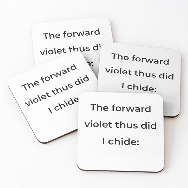 Item preview, “The forward violet thus did I chide:” - print black designed and sold by ariksworld.