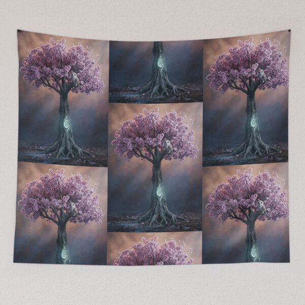 Artikelvorschau, Der magische Baum – eine wunderschöne, fantasievolle Illustration entworfen und verkauft von Vintage Designs +.