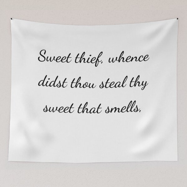 Item preview, “Sweet thief, whence didst thou steal thy sweet that smells,” - handwriting black designed and sold by ariksworld.