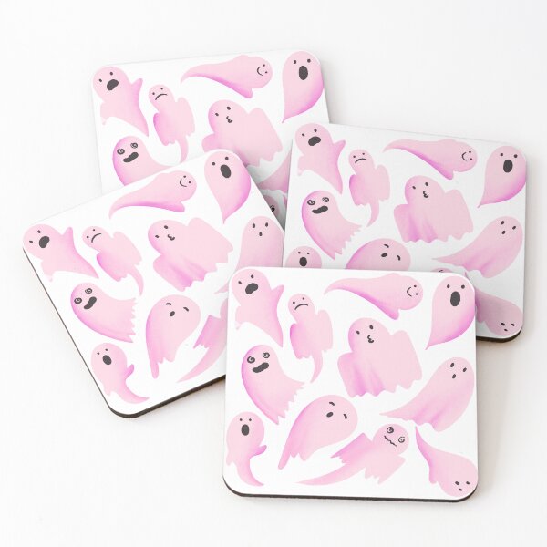 Item preview, Pink Ghost Club – Cute Spooky Kawaii Ghosts Sticker Collection designed and sold by chupichapa.