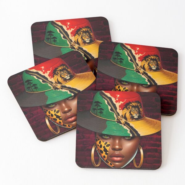 Item preview, African Heritage Safari Hat | Lion Pride | Afro Queen Graphic T-Shirt designed and sold by GarnerSupplyCo.