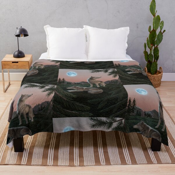 Item preview, Wolves in the forest resting by the light of the moon designed and sold by Vintage Designs +.