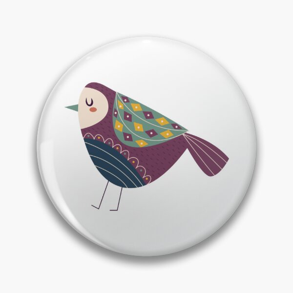 Item preview, Cute Scandinavian Folk Art Bird designed and sold by otherartsstudio.