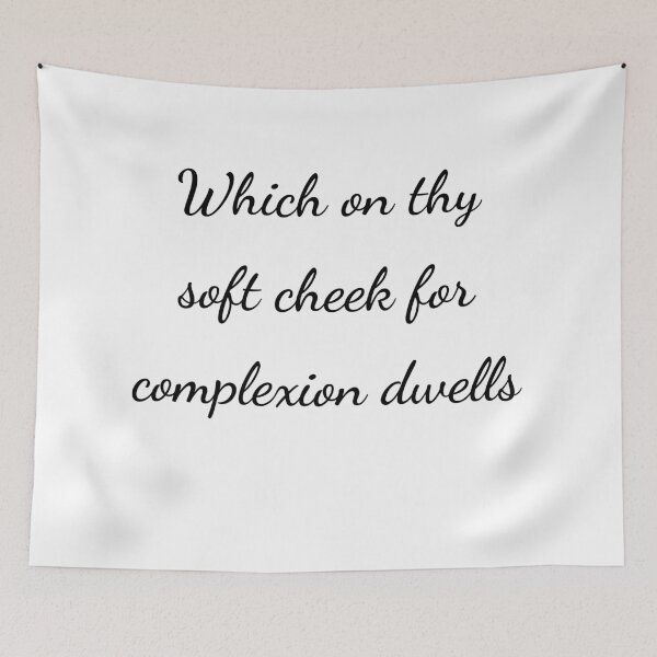 Item preview, “Which on thy soft cheek for complexion dwells” - handwriting black designed and sold by ariksworld.