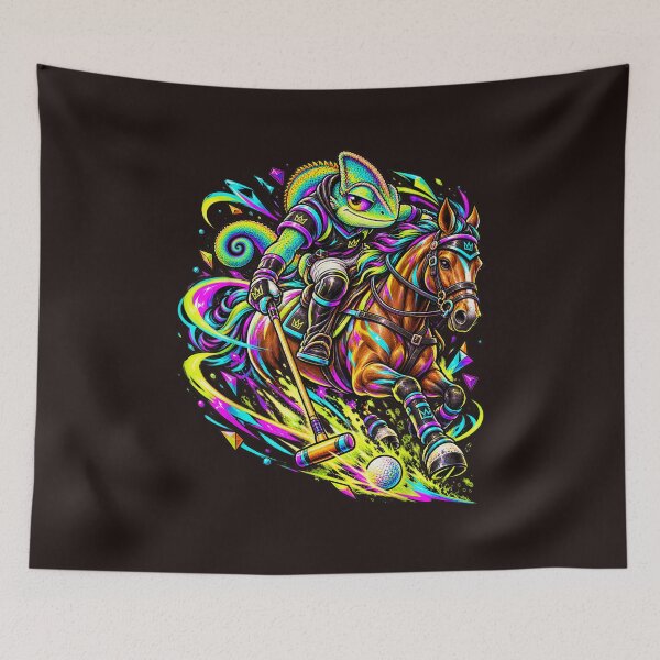 Item preview, Chameleon Horse Polo Game Sport Colorful Action Art designed and sold by mari-kayden.