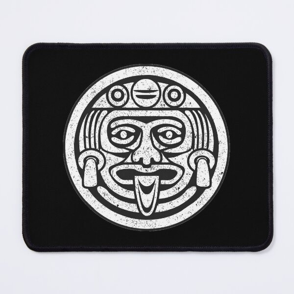 Item preview, Aztec Sun Stone Warrior Mask - Ancient Mayan Tribal Art designed and sold by mulliere.