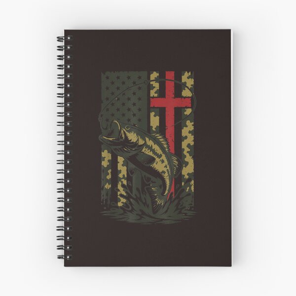 Item preview, Christian Fishing Camo Bass Fish American Flag Cross Fisherman designed and sold by mari-kayden.