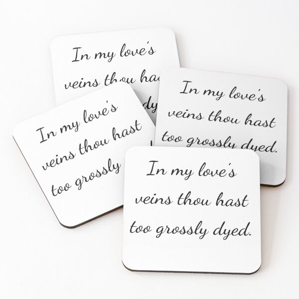 Item preview, “In my love’s veins thou hast too grossly dyed.” - handwriting black designed and sold by ariksworld.