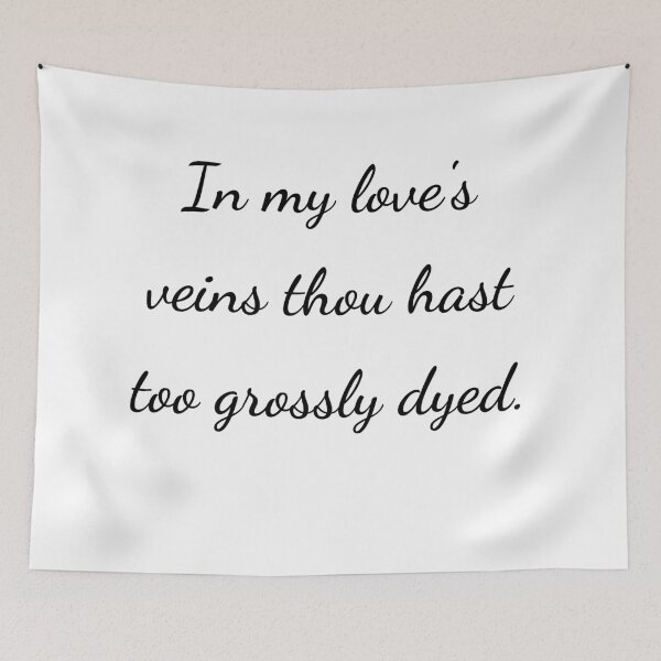 Item preview, “In my love’s veins thou hast too grossly dyed.” - handwriting black designed and sold by ariksworld.
