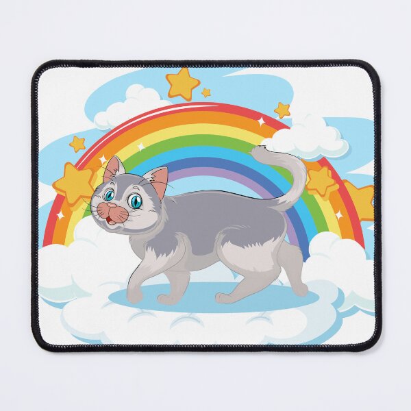 Item preview, Cute Cat on Cloud with Rainbow designed and sold by HackerLooks.