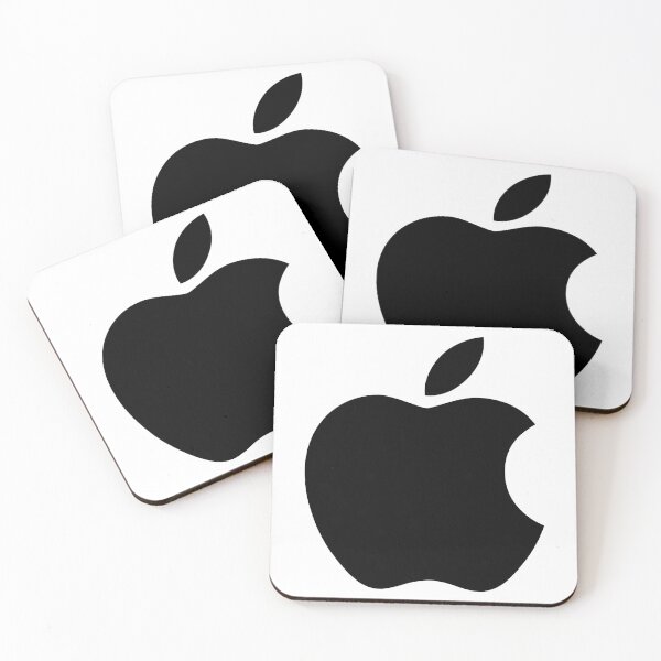 Item preview, Apple Logo Black Silhouette with Bitten Apple and Leaf designed and sold by Karin  F Decker.