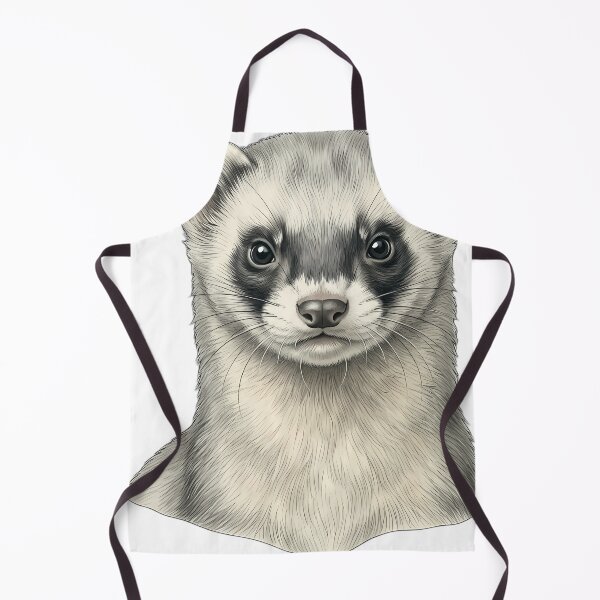 Item preview, Vintage Naturalist Silver Ferret Portrait — Antique Ferret Breed Art designed and sold by Catch333.