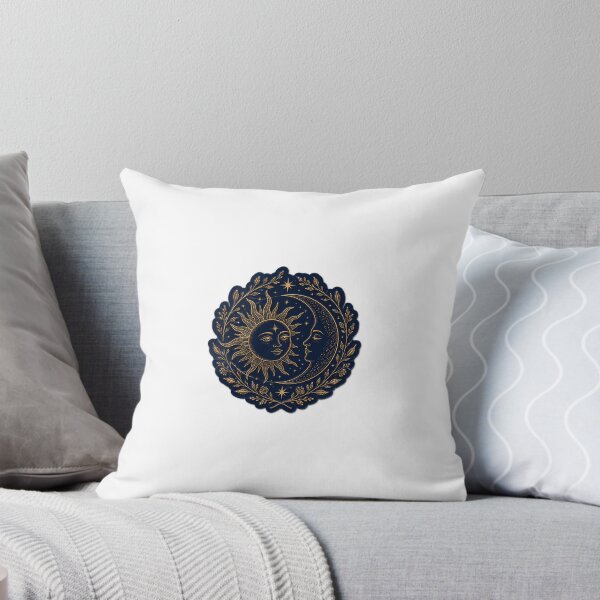 Item preview, Celestial Sun and Moon Faces - Gold Mystical Line Art designed and sold by LearnFunStore.
