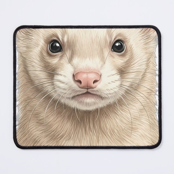 Item preview, Vintage Naturalist Champagne Ferret Portrait — Antique Ferret Breed Art designed and sold by Catch333.