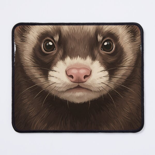 Item preview, Vintage Naturalist Chocolate Ferret Portrait — Antique Ferret Breed Art designed and sold by Catch333.