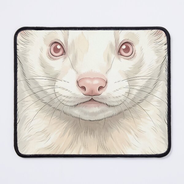Item preview, Vintage Naturalist Albino Ferret Portrait — Antique Ferret Breed Art designed and sold by Catch333.