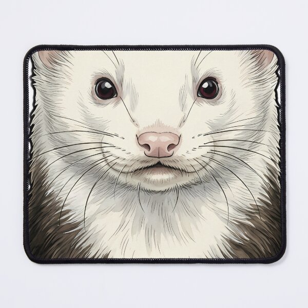 Item preview, Vintage Naturalist Blaze Ferret Portrait — Antique Ferret Breed Art designed and sold by Catch333.