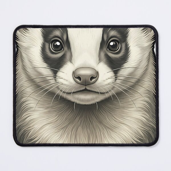 Item preview, Vintage Naturalist Badger Ferret Portrait — Antique Ferret Breed Art designed and sold by Catch333.