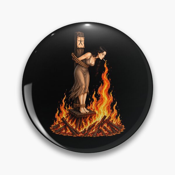 Item preview, Witch Lighting Cigarette While Burning At The Stake designed and sold by Machiro14.