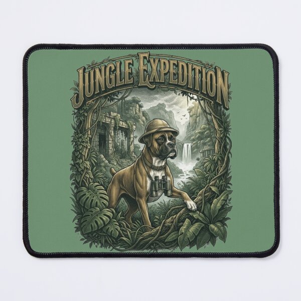 Item preview, Jungle Expedition Funny Adventure Movie Dog Safari Boxer Lover Gift designed and sold by FurRealStudioCo.