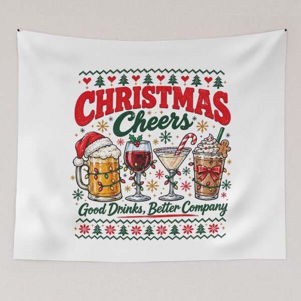 Item preview, Christmas Cocktail Preppy Coquett Christmas Cheers Good Drinks Better Company Christmas Alcohol designed and sold by LandFinStudio.