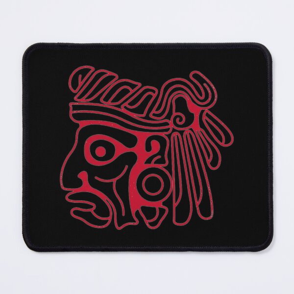 Item preview, Aztec Mayan Warrior Mask - Ancient Headdress Tribal Line Art designed and sold by mulliere.