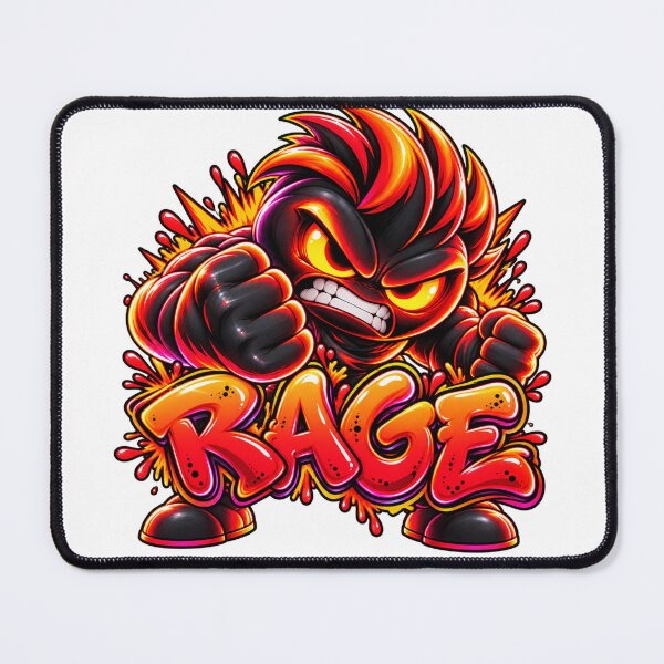 Item preview, RAGE – Angry neon comic figure in graffiti style designed and sold by Gletschie.