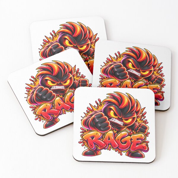 Item preview, RAGE – Angry neon comic figure in graffiti style designed and sold by Gletschie.