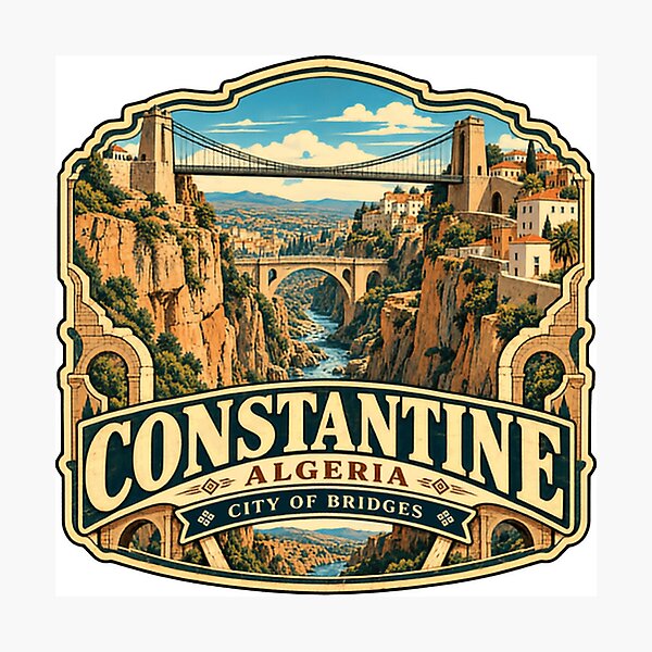 Aperçu de l'œuvre Constantine, Algérie, Ville des Ponts, Souvenir de voyage, Patrimoine algérien créée et vendue par Simsimah26Parks.