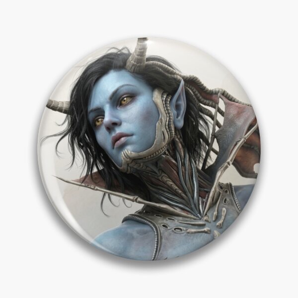 Item preview, Blue skinned horned demon female designed and sold by Vintage Designs +.