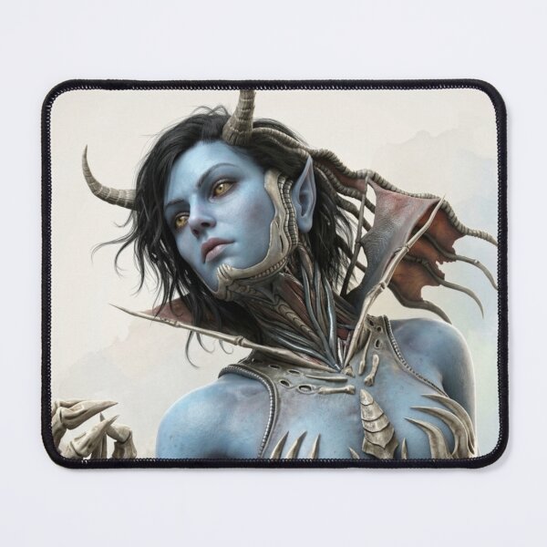 Item preview, Blue skinned horned demon female designed and sold by Vintage Designs +.