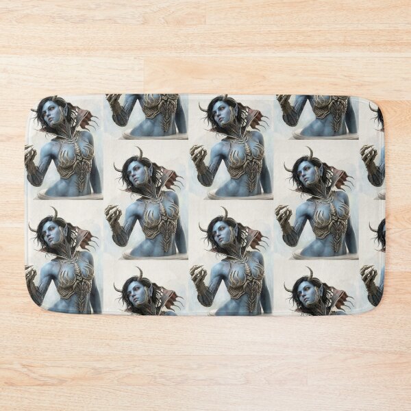 Item preview, Blue skinned horned demon female designed and sold by Vintage Designs +.