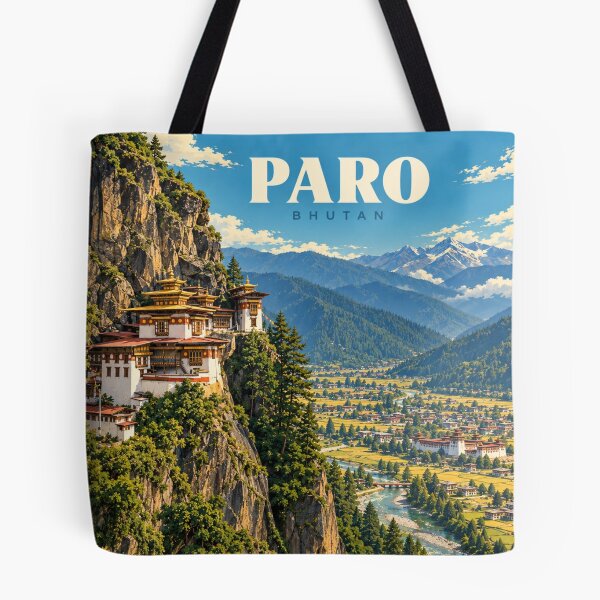 Item preview, Paro Vintage Bhutanese Valley Art designed and sold by MichaeIRellov.