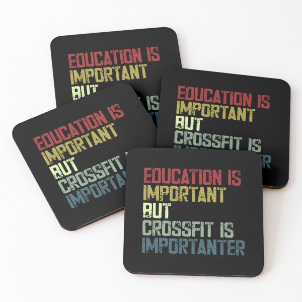 Item preview, Education Is Important But CrossFit Is Importanter Gym Workout Fitness Athlete designed and sold by HumansStuck12.