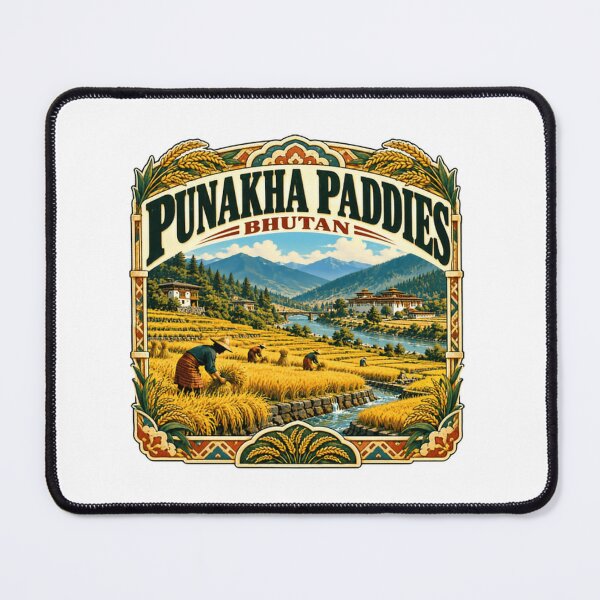 Item preview, Punakha Paddies Bhutan Travel Agriculture Landscape designed and sold by Simsimah26Parks.