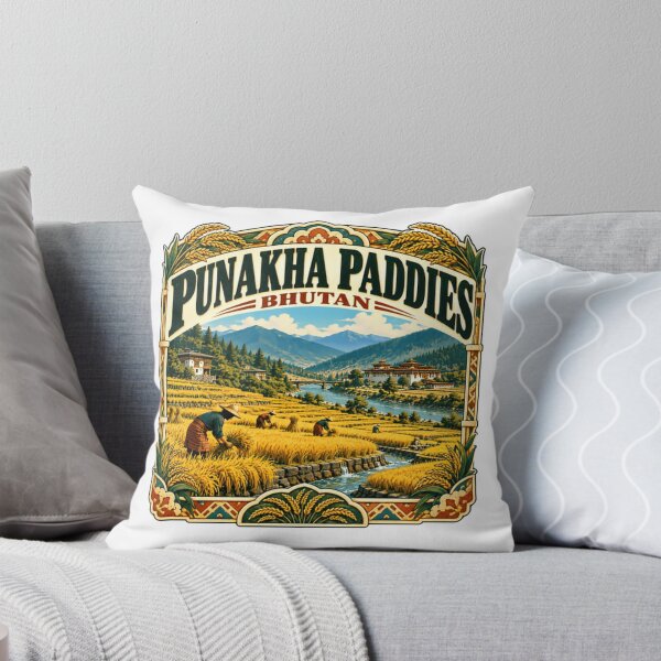 Item preview, Punakha Paddies Bhutan Travel Agriculture Landscape designed and sold by Simsimah26Parks.