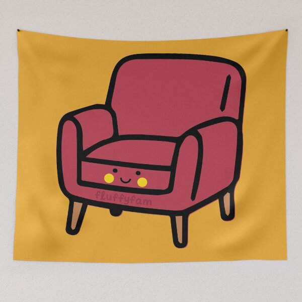 Aperçu de l'œuvre jolie chaise vintage rembourrée créée et vendue par fluffyfamcraft.