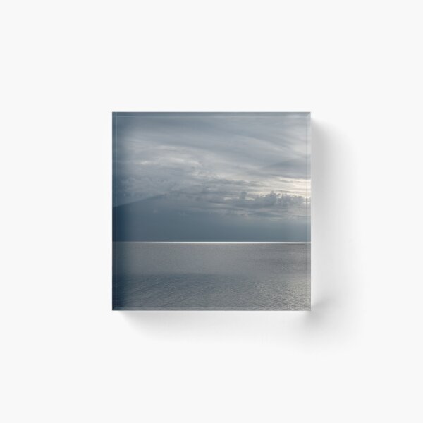 Item preview, Silvery Horizon Glow of Receding Seaside Storm designed and sold by Georgia Mizuleva.